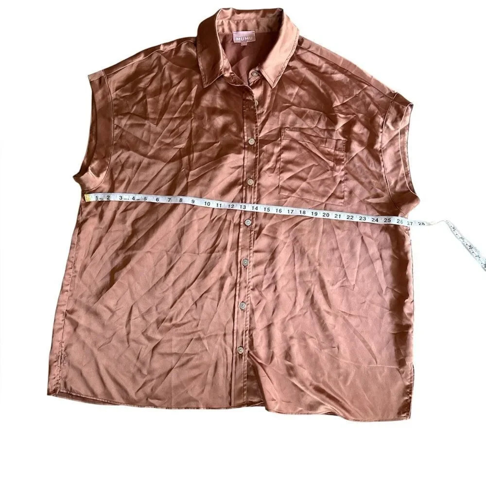 Show Me Your MuMu Copper Satin Pajama Set size XXL Missing tag